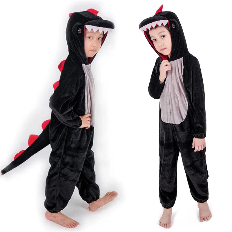 Bonito crianças animal dinossauro kugurumi traje cosplay meninos criança verde preto jardim de infância escola festa jogo role play terno umorden