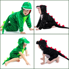 Bonito crianças animal dinossauro kugurumi traje cosplay meninos criança verde preto jardim de infância escola festa jogo role play terno umorden