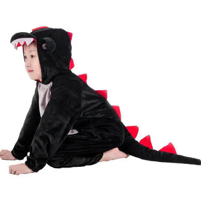 Bonito crianças animal dinossauro kugurumi traje cosplay meninos criança verde preto jardim de infância escola festa jogo role play terno umorden