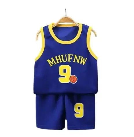 Conjuntos de camisetas e shorts de basquete infantil, roupas esportivas de secagem rápida, regatas, roupas infantis, verão