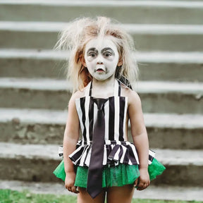 Macacão Halloween com meia para bebê menina e menino, traje vestido, irmã e irmão Cosplay, festa de aniversário, roupas de carnaval, criança, 2-7 anos