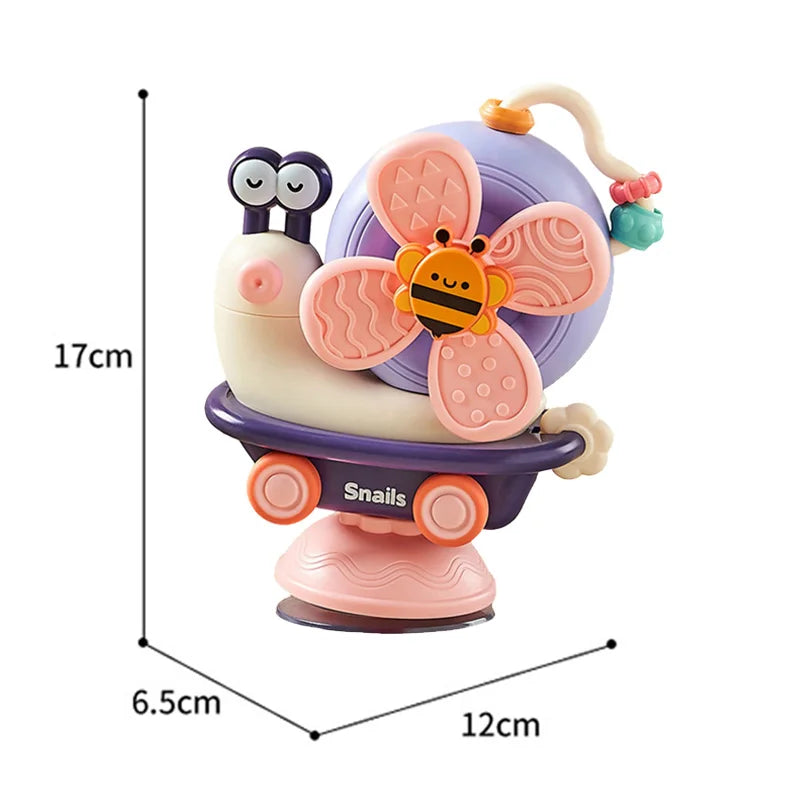 Brinquedos do bebê montessoris inspirado toddlers banho brinquedos sensoriais alta cadeira ventosa fidget spinner moinho de vento fino caracol recém-nascido presente