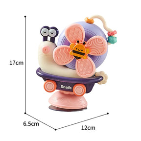 Brinquedos do bebê montessoris inspirado toddlers banho brinquedos sensoriais alta cadeira ventosa fidget spinner moinho de vento fino caracol recém-nascido presente