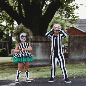 Macacão Halloween com meia para bebê menina e menino, traje vestido, irmã e irmão Cosplay, festa de aniversário, roupas de carnaval, criança, 2-7 anos