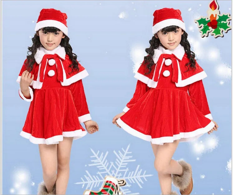 Natal roupas de bebê crianças papai noel cosplay traje meninos manga longa roupas da criança meninas vestido bonito infantil inverno outwear