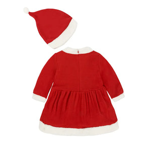 Natal bebê papai noel traje do bebê meninos meninas 3/4 manga roupas da criança crianças vestido crianças roupas para 1-8 anos