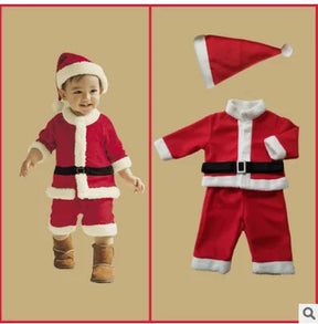 Natal roupas de bebê crianças papai noel cosplay traje meninos manga longa roupas da criança meninas vestido bonito infantil inverno outwear